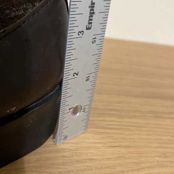 Vintage 90s Y2K Lower East Side Brown Faux Leather Chunky Loafer Lace Up Shoes 6 - Picture 15 of 16